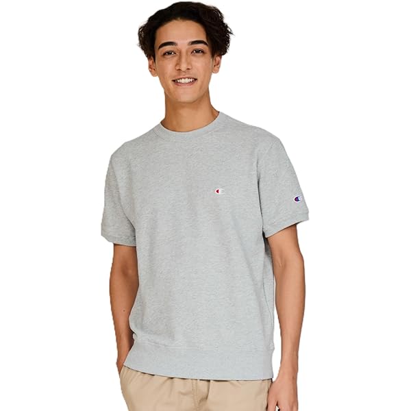Amazon.co.jp: [チャンピオン] スウェット 半袖 CottonUSA 裏毛